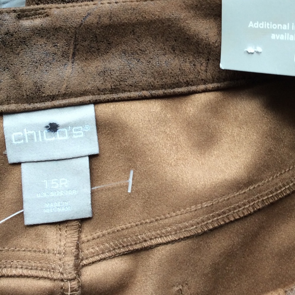 NWT Chico’s Faux Suede Slim Pant - Picture 11 of 16